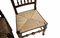 Antique Country Farmhouse Dining Chairs in Elm with Rush Seat, Set of 4 7