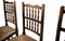 Antique Country Farmhouse Dining Chairs in Elm with Rush Seat, Set of 4 6