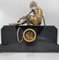 Art Deco Clock with Lady and Bird Bath 7