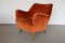 Italian Velour Armchairs in Red Mohair, 1950s, Set of 2, Image 3