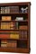 Viktorianisches offenes Bücherregal aus massivem Nussholz 7