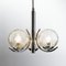 Vintage Pendant Lamp in Chrome and Spherical Structured Glass from Richard Essig, 1970s 1