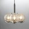 Vintage Pendant Lamp in Chrome and Spherical Structured Glass from Richard Essig, 1970s, Image 3