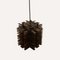 Modernist Brutalist Copper and Metal Hanging Lamps, France, Set of 2 9
