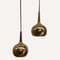 Brass Teardrop Pendant Lamps by Hans Agne Jakobsson for Markaryd Ab, Sweden, 1960s, Set of 2 5