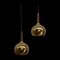 Brass Teardrop Pendant Lamps by Hans Agne Jakobsson for Markaryd Ab, Sweden, 1960s, Set of 2 9