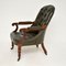 Antique Brown Leather Armchair 3
