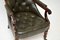 Antique Brown Leather Armchair 6