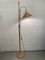 Bamboo Rattan and Brass Split Reed Floor Lamp, Italy 5