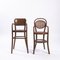 Kinderstühle aus Bugholz aus Korbgeflecht von Thonet, 1930er, 2er Set 1