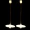 Opaline Pleated Glass Light Pendants, Set of 2 1