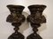 French Bronze & Patinated Cast Iron Medici Vases on Marble Bases, 19th Century, Set of 2 11
