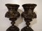 French Bronze & Patinated Cast Iron Medici Vases on Marble Bases, 19th Century, Set of 2, Image 11