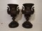 French Bronze & Patinated Cast Iron Medici Vases on Marble Bases, 19th Century, Set of 2 15