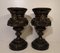 French Bronze & Patinated Cast Iron Medici Vases on Marble Bases, 19th Century, Set of 2, Image 4