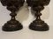 French Bronze & Patinated Cast Iron Medici Vases on Marble Bases, 19th Century, Set of 2 5
