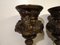 French Bronze & Patinated Cast Iron Medici Vases on Marble Bases, 19th Century, Set of 2, Image 2