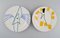 Dinner Plates in Hand-Painted Porcelain by A. Beaudin for Christofle, Set of 4 3