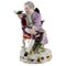 Antique German Hand Painted Porcelain Figure, Noble Boy with Book 1