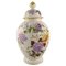 Vaso grande con coperchio in porcellana color crema, Immagine 1