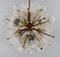 Imposante Deckenlampe aus Messing und Kunstglas von Emil Stejnar für Rupert Nikoll 7