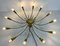 Brass 12-Arm Sputnik Chandelier Attributed to Arredoluce, 1950s, Image 12