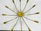 Messing 12-Arm Sputnik Kronleuchter von Arredoluce, 1950er 6