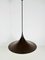 Round Brown Pendant Lamp from Fog & Mørup, 1970s 4