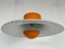Lámpara colgante era espacial en naranja de Erco, Germany, años 70, Imagen 4