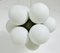 Mid-Century Space Age White Atomic Pendant from Kaiser, Germany, 1960s, Image 4