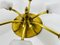 Mid-Century Italian Brass 5-Arm Sputnik Chandelier, 1950s, Image 11