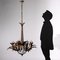 Sheet Metal Chandelier in the style of Maison Bagues, Italy, 20th Century 2