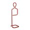 Valet Stand in Red Lacquered Steel, 1980s 1