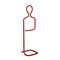 Valet Stand in Red Lacquered Steel, 1980s, Image 1