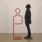 Valet Stand in Red Lacquered Steel, 1980s 2