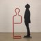 Valet Stand in Red Lacquered Steel, 1980s, Image 2