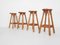 Scandinavian Modern Pinewood Bar Stools, 1970s, Set of 4, Image 1