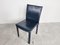 Vintage Blue Leather Dining Chairs by Arper Italy, 1980s, Set of 4 6