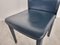 Vintage Blue Leather Dining Chairs by Arper Italy, 1980s, Set of 4 7