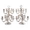 Art Deco Kerzenständer aus Silber von Gustave Keller, 4er Set 2