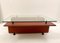 Mid-Century Modern Leather and Glass Coffee Table, Italy, 1980s 6