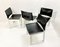 Mid-Century Modern Wood and Leather Chairs, Italy, 1970s, Set of 4, Image 5