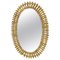 Mid-Century Modern Bamboo Mirror, Italy, 1950s, Image 1