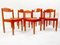 Chaises Mid-Century en Bois Orange, Italie, 1960s, Set de 6 6