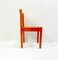 Mid-Century Modern Orange Wooden Chairs, Italy, 1960s, Set of 6 5