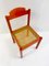 Mid-Century Modern Orange Wooden Chairs, Italy, 1960s, Set of 6 3