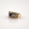 Ring in 18 Karat Yellow Gold with Sapphire and Diamonds 4