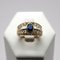 Ring in 18 Karat Yellow Gold with Sapphire and Diamonds 2