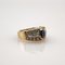 Ring in 18 Karat Yellow Gold with Sapphire and Diamonds 5