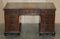 Chippendale Revival Inverted Breakfront Partner Desk with Leather Top 2